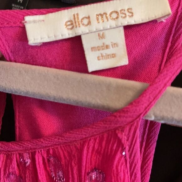 Ella Moss Fuschia Pubk Lurex Halter Dress M - Picture 7 of 9